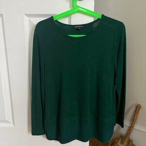 J.CREW Mercantile Green Mixed-Fabric Top – Size XS – Perfect Condition